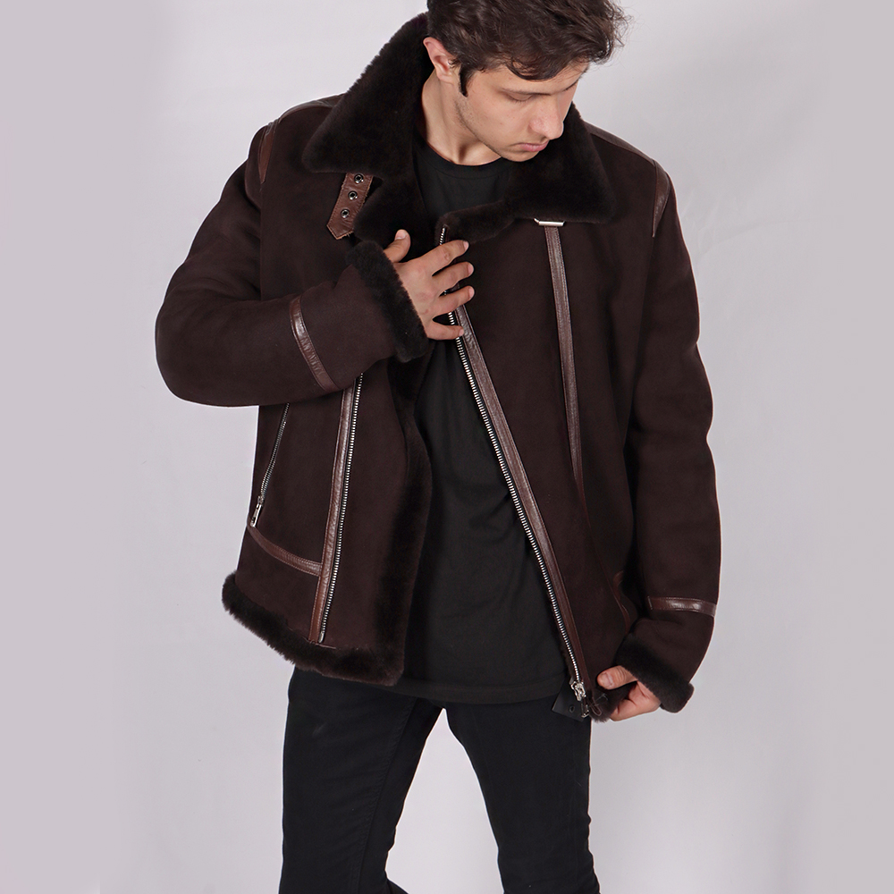 Men’s Brown Beast Bomber Jacket