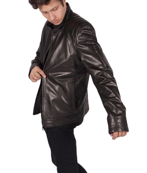 Men's Black Droco leather Jacket