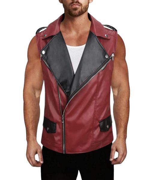 Men's Thor Love and Thunder Red Leather Vest