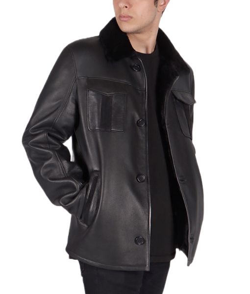 Men's Philips Black Leather Jacket