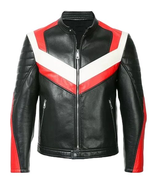 Men's iStripped Leather Cafe Racer Jacket