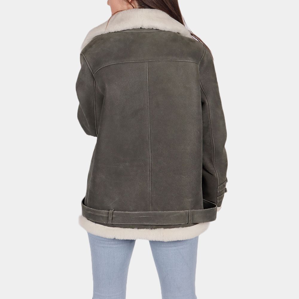 Maxim Grey Aviator Jacket - Image 4