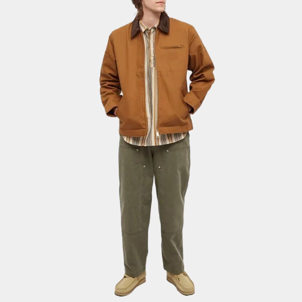 Reacher Season 2 Brown Jacket aka Jack Reacher Brown Cotton Cruiser Jacket - Front Posture