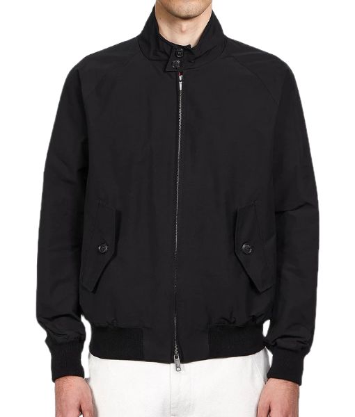 History’s Greatest Heists Pierce Brosnan Black Harrington Jacket