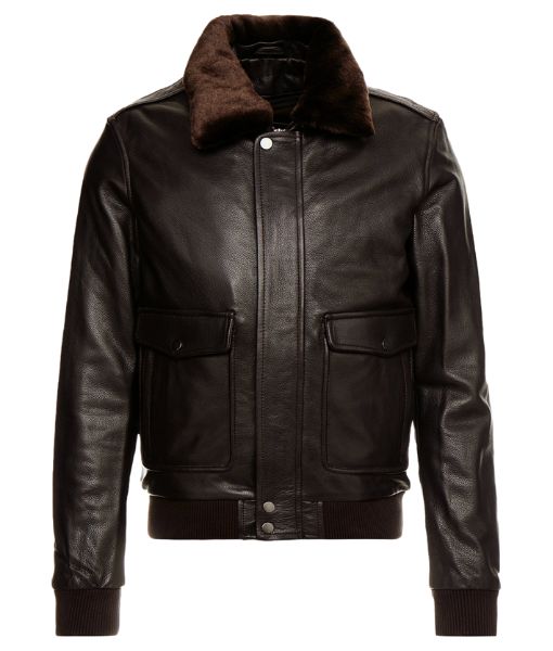 The Thing MacReady Brown G-1 Leather Bomber Jacket