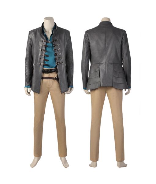 Dungeons & Dragons: Honor Among Thieves Edgin aka Chris Pine Grey Leather Jacket