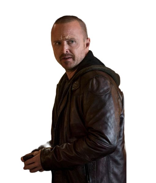 El Camino Jesse Pinkman Hooded Brown Leather Jacket
