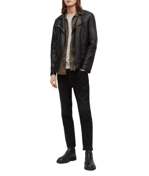 Sex/Life Brad Simon Black Leather Biker Jacket