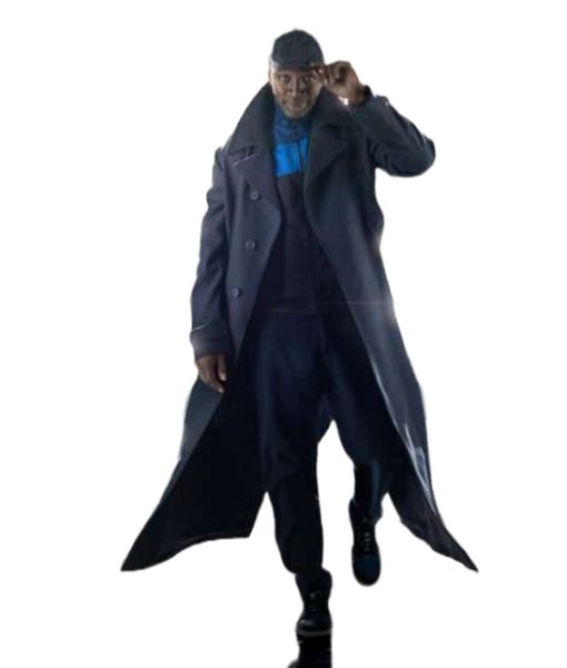 Lupin Assane Diop Black Wool Long OverCoat