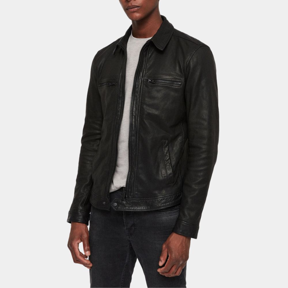 Wolfs Brad Pitt Leather Jacket - Image 3