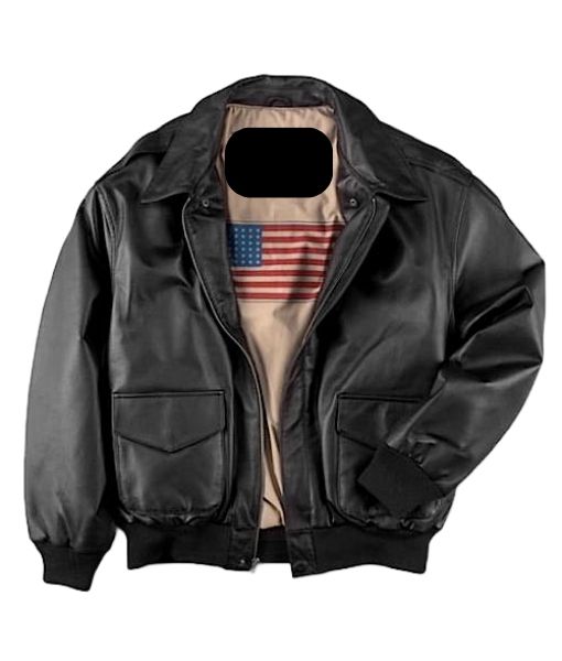 Men's Black A-2 Leather Bomber Jacket