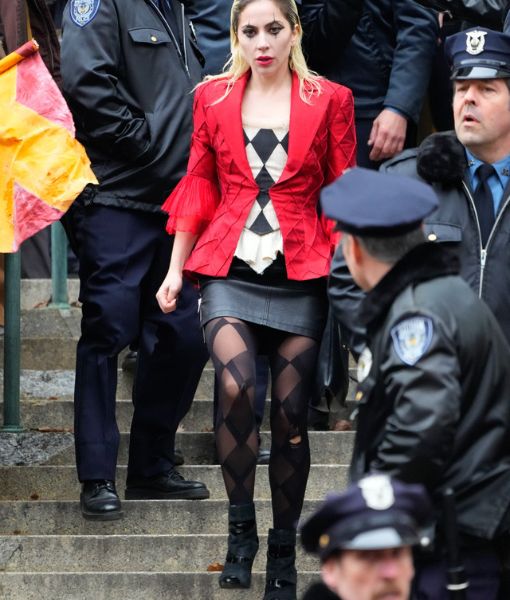 Harley Quinn Red Satin Blazer