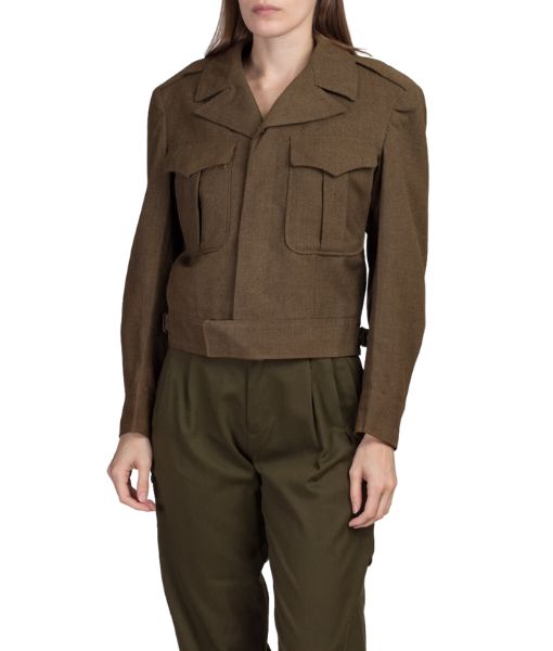 Silo' Juliette Brown Wool Jacket aka WW2 Military Inspired Jacket