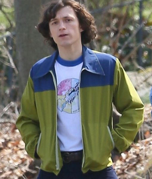 The Crowded Danny Sullivan Green and Blue Shirt Collar Jacket