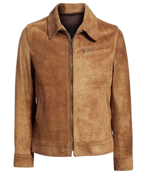 It Ends with Us Atlas Corrigan Brow Suede Leather Jacket