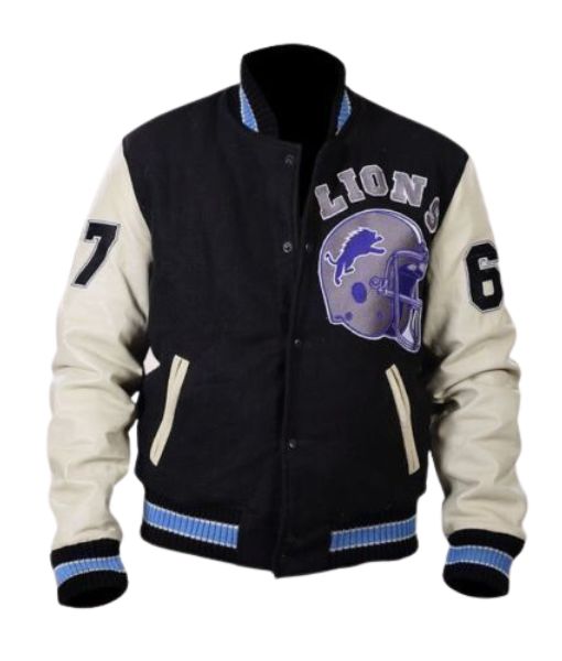 Beverly Hills Edition Cop Axel Foley Detroit Lions Vintage Sports Letterman Jacket