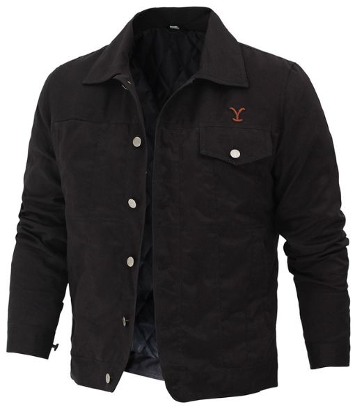 Yellowstone Rip Wheeler Black Cruiser Jacket | Top American TV Series Cole Hauser Black Cotton Jacket