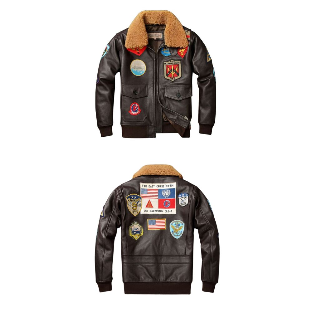 Top Gun Maverick Brown G-1 Pilot Leather Aviator Jacket