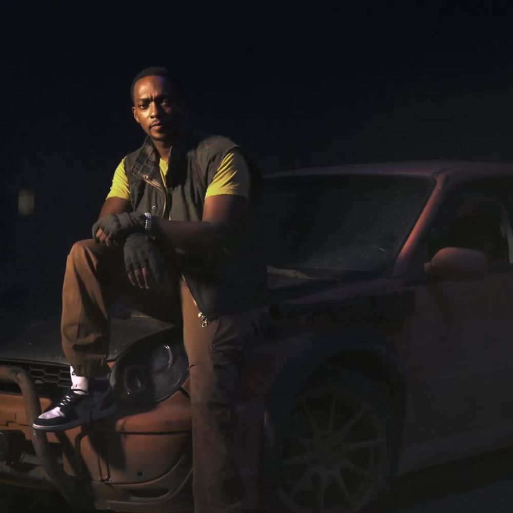 Twisted Metal Anthony Mackie Black Cotton Vest | John Doe Gilet - Front View