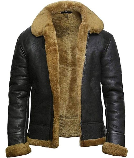 Kraven the Hunter Brown Leather Fur Jacket