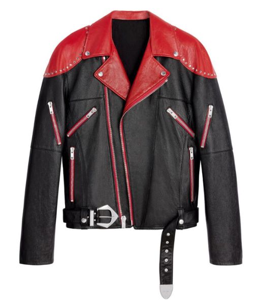Zayn Malik Studded Leather Biker Jacket
