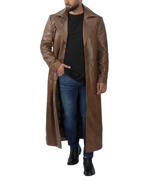Batman Knightmare Justice League/ Superman vs Batman Brown Leather Trench Coat