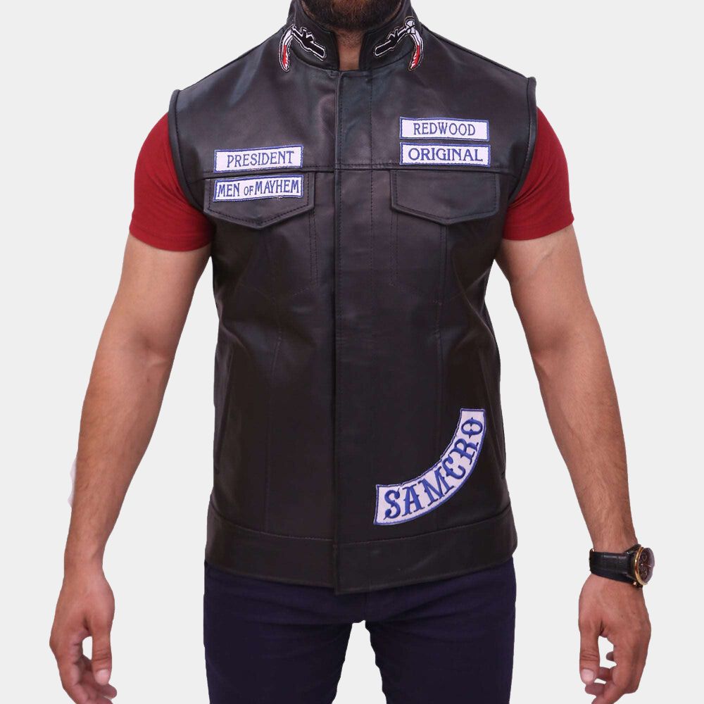 Sons of Anarchy Leather Vest aka SAMCRO Vest