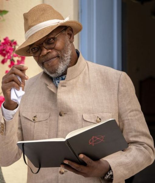 Argylle Samuel L. Jackson Safari Jacket in Beige | Formal Cotton Blazer