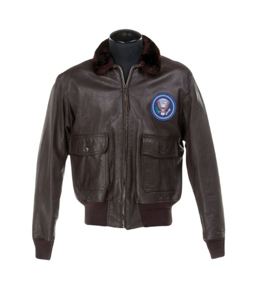 John F. Kennedy Iconic Presidential Leather G-1 Bomber Jacket - U.S Navy Brown Leather Flight jacket 