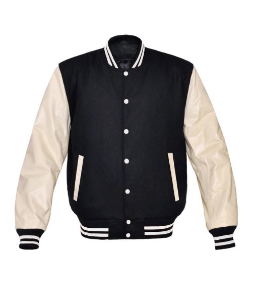 Bad Boys Ride or Die Martin Lawrence aka Marcus Burnett Black and Cream Varsity Jacket