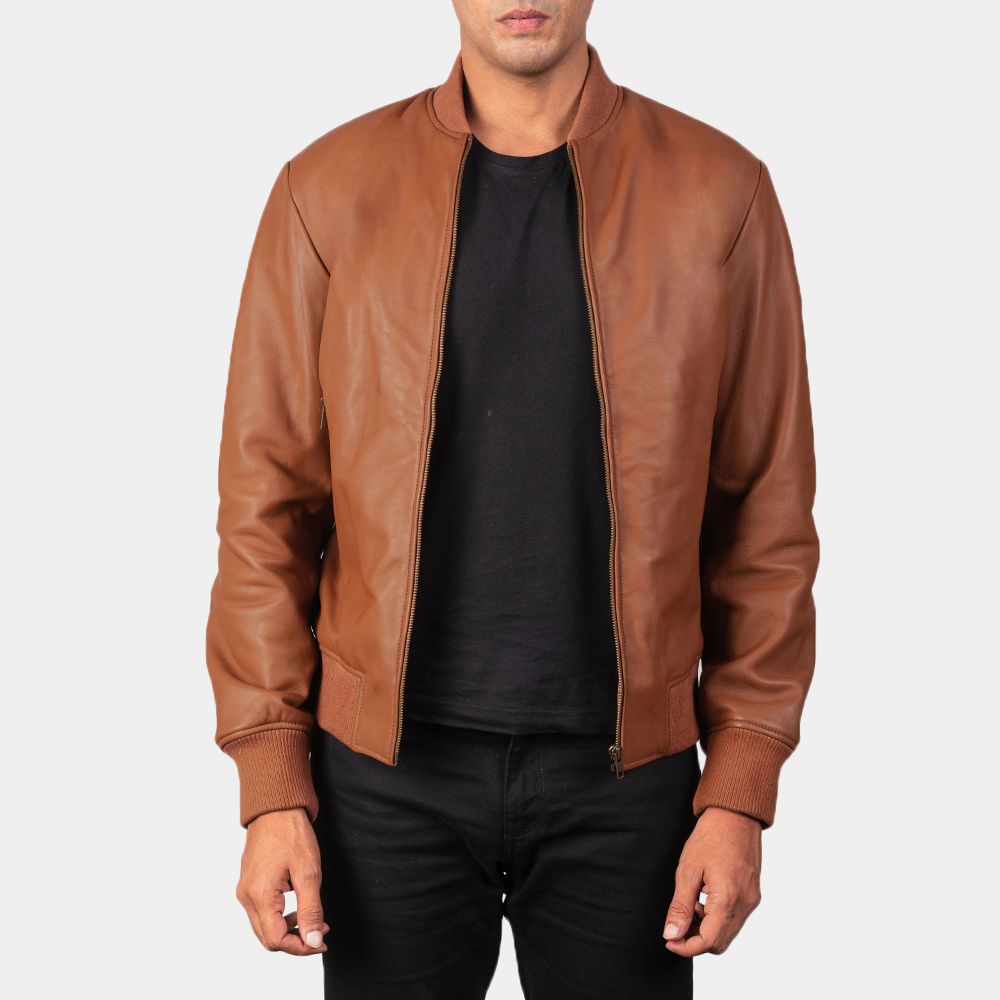 Ride or Die Marcus Burnett Brown Leather Bomber Jacket