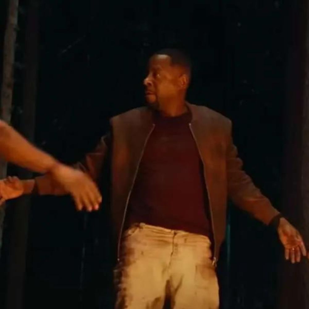 Bad Boys: Ride or Die Marcus Burnett Brown Leahter Bomber Jacket | Martin Lawrence Bomber Jacket - Front View