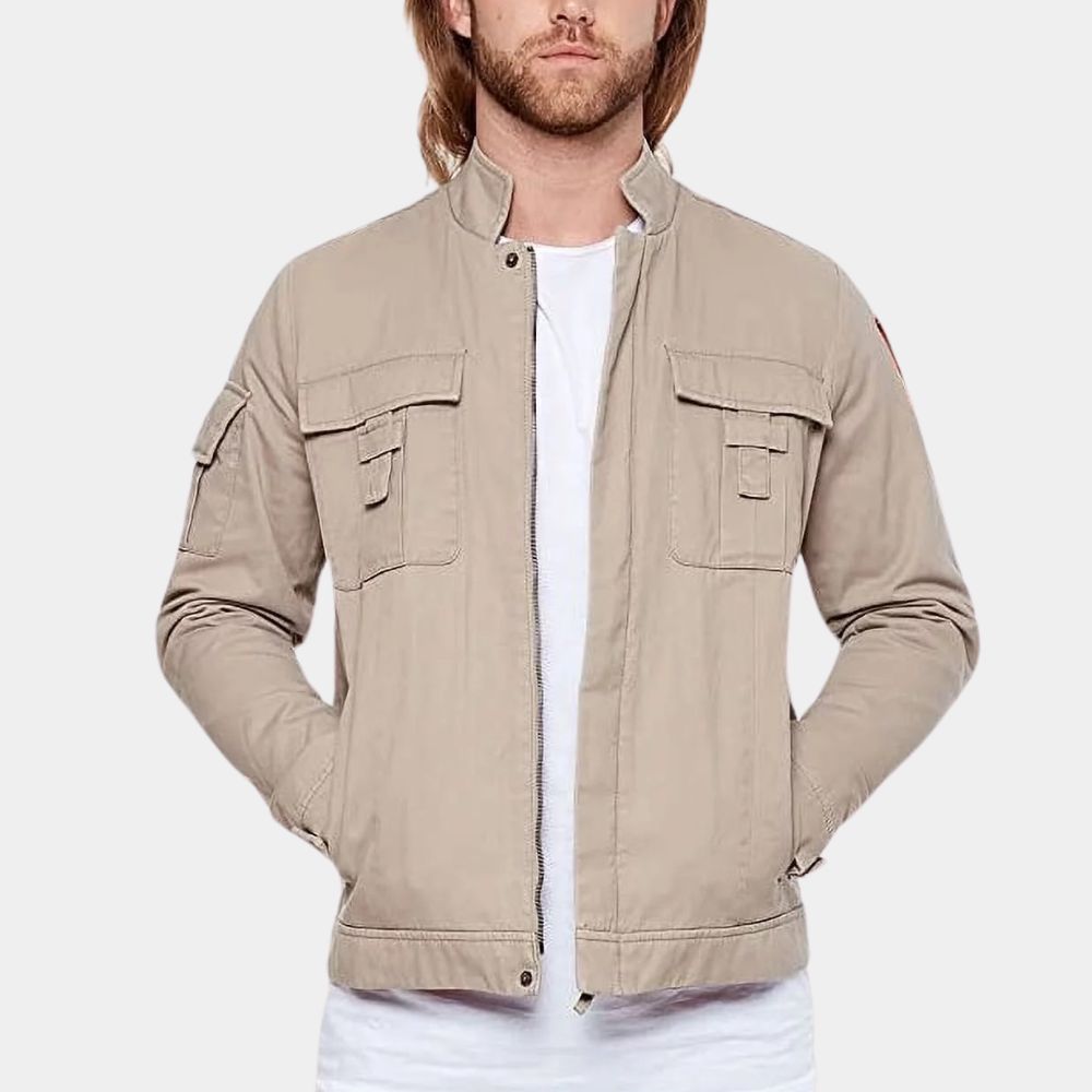 Star Wars Episode V: The Empire Strikes Back Luke Skywalker Bespin Beige Color Cotton Jacket - Front View