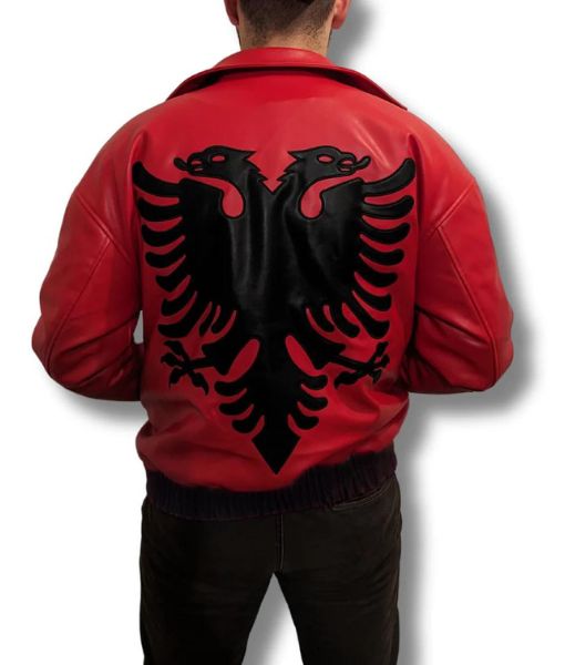Drake: Polar Opposites Albanian Flag Red Bomber Jacket
