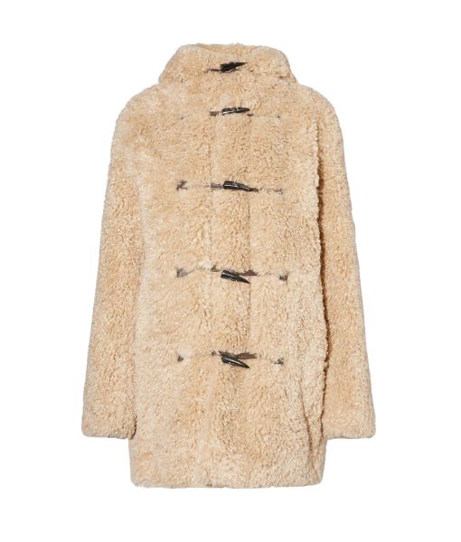Emily In Paris S04 Lily Collins aka Emily Cooper Faux Shearling Duffle Coat