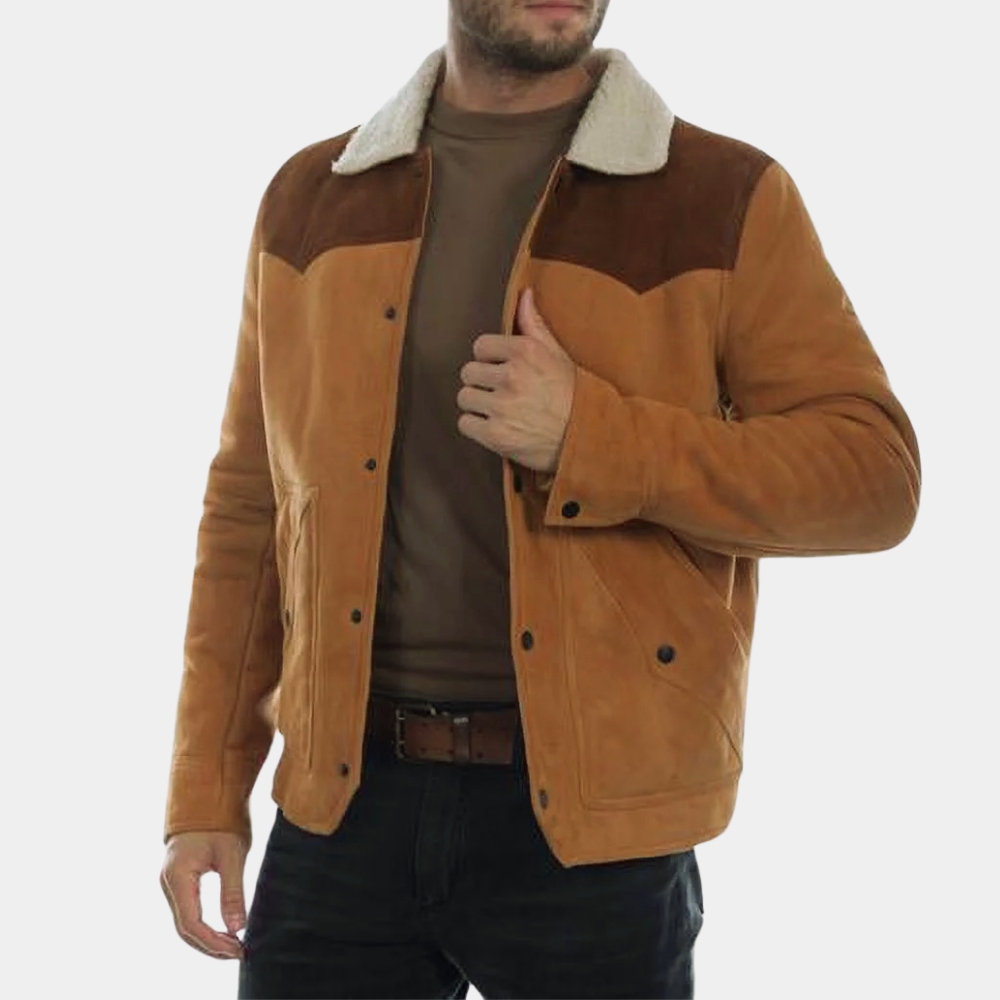Yellowstone John Dutton Suede Leather Jacket