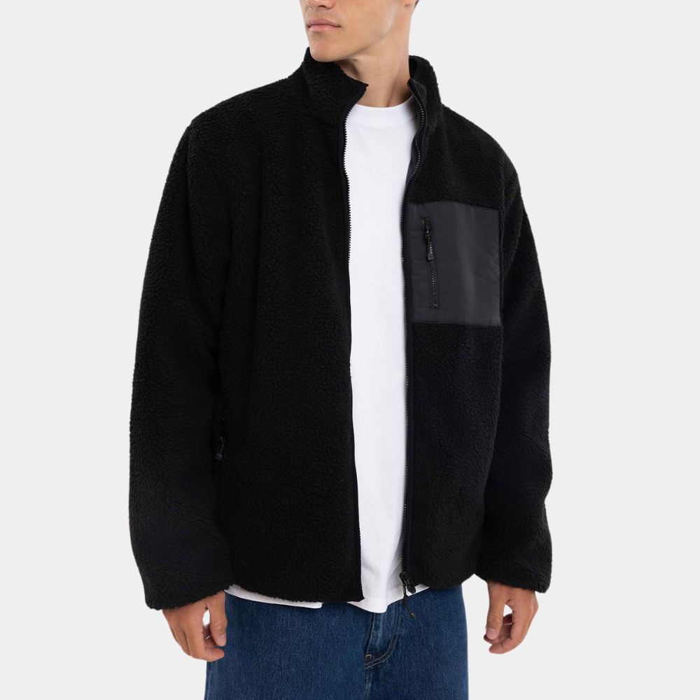 Havoc Tom Hardy aka Walker Black Sherpa Jacket - Front View