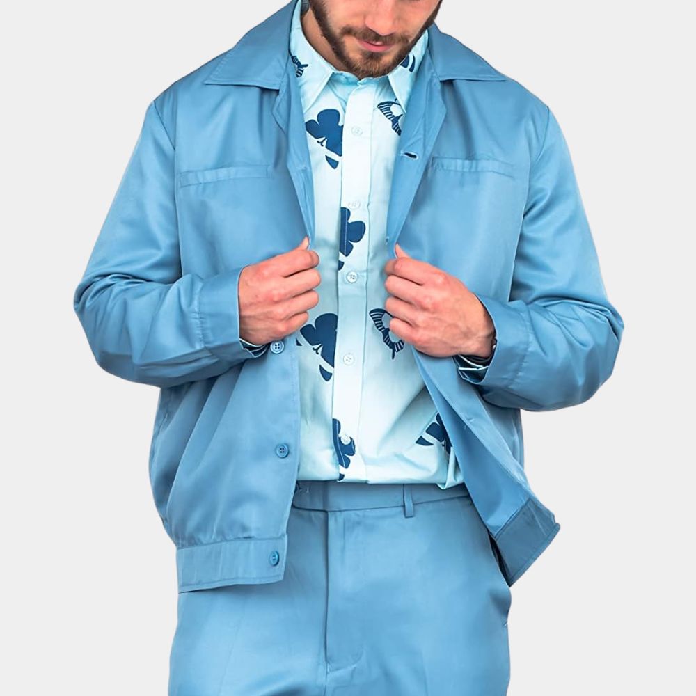 Cousin Eddie Christmas Vacation Blue Jacket - Front View