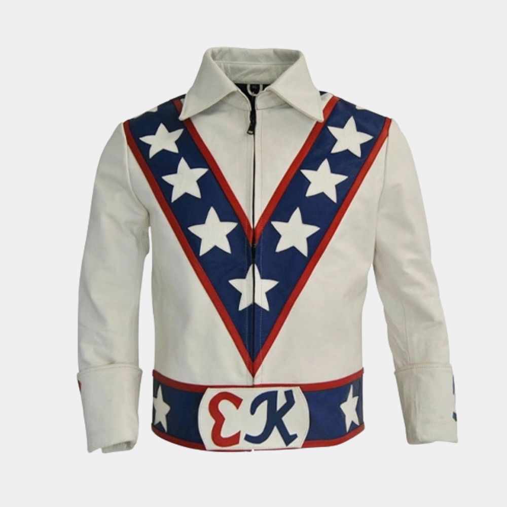 Daredevil Evel Knievel Leather Jacket - Front View