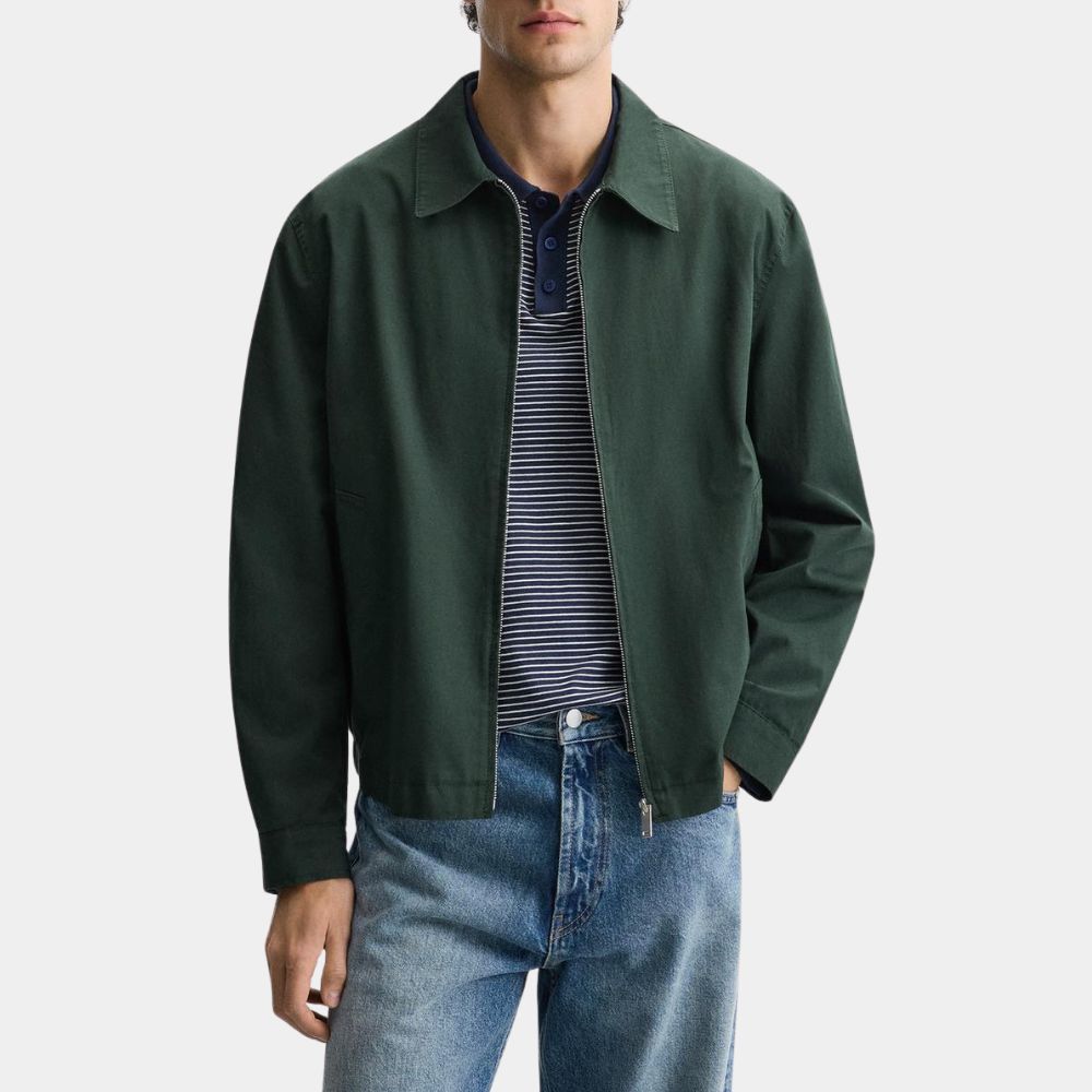 Eenie Meanie John (Karl Glusman) Green Cotton Jacket - Front View