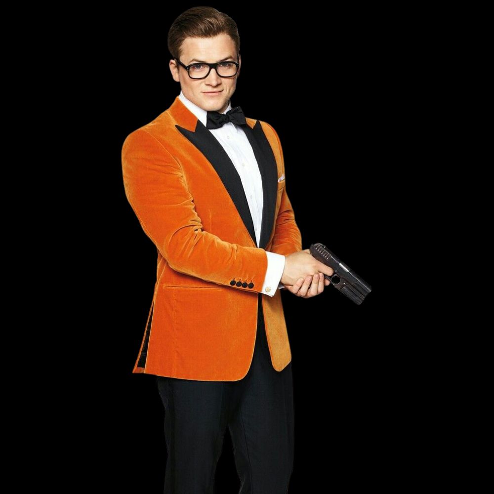 Kingsman: The Golden Circle Colin Firth Orange Jacket - Front View