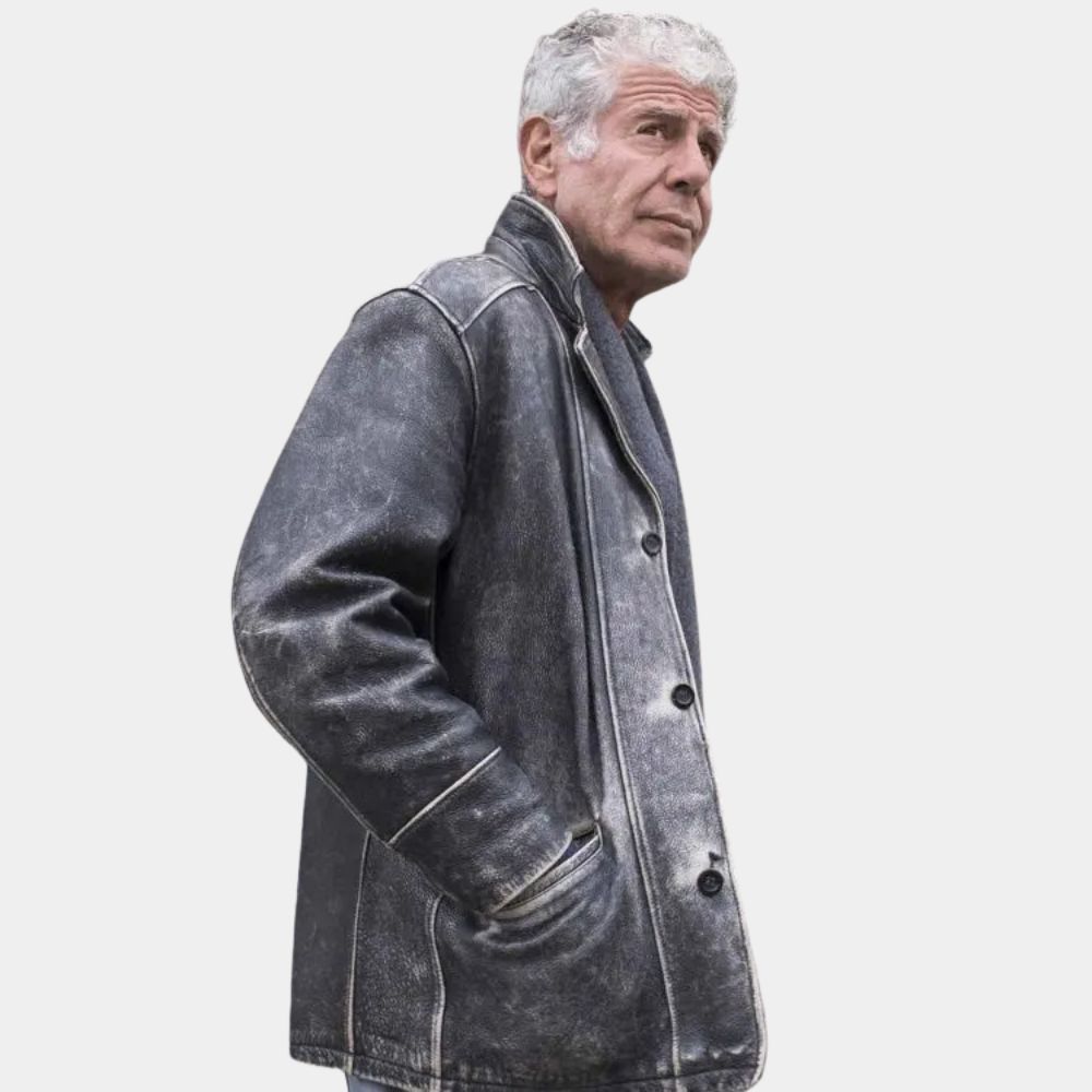 Anthony Bourdain Black Leather Jacket