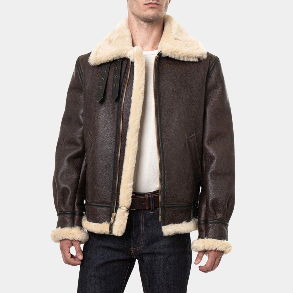 Resident Evil 4 Remake Leon Kennedy Leather Jacket - Front View