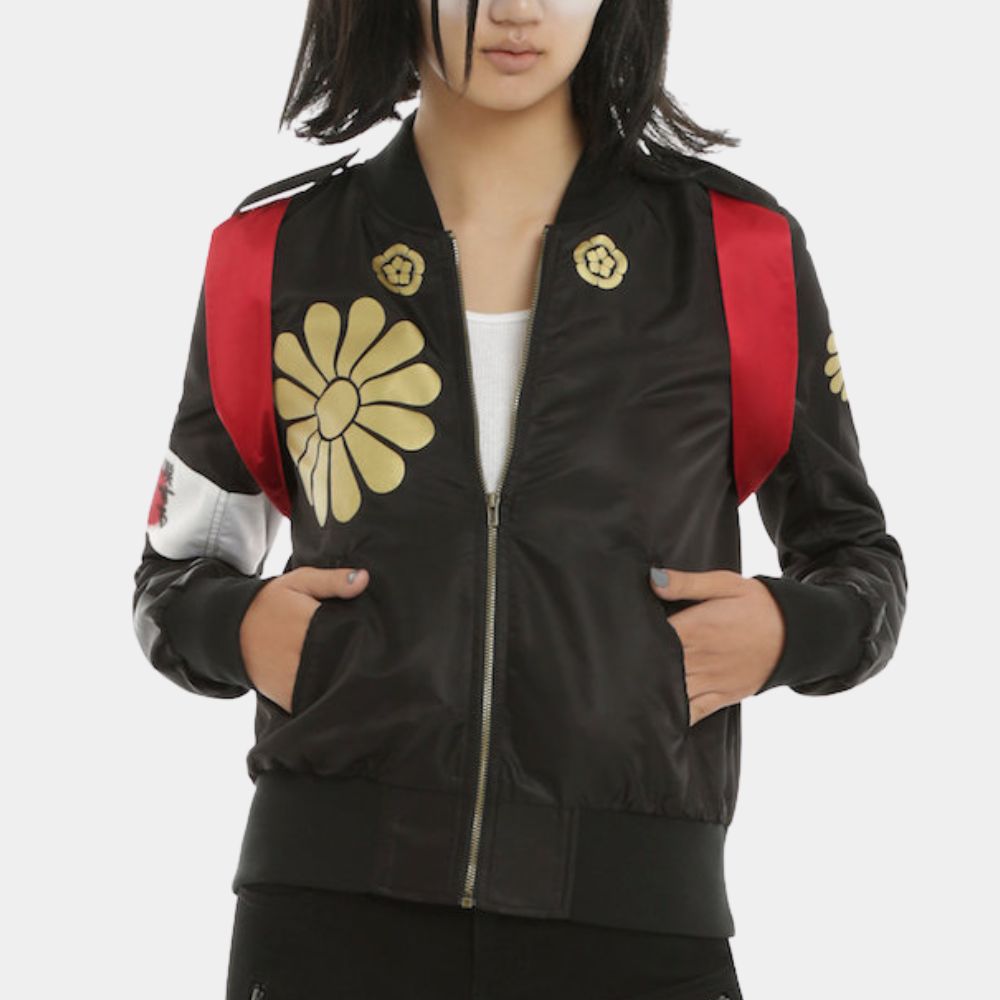 Karen Fukuhara Suicide Squad Tatsu Yamashiro Katana Black Bomber Jacket - Front View