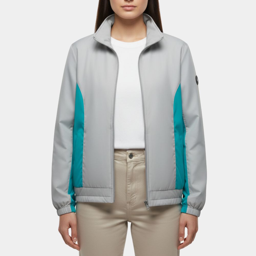 Alice in Borderland S03 Yuzuha Usagi Jacket Tao Tsuchiya Parachute Grey and Blue Jacket - Front View