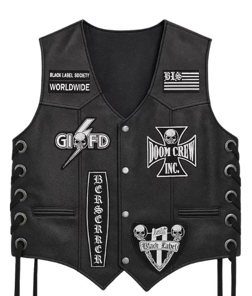 Black Label Society Leather Vest