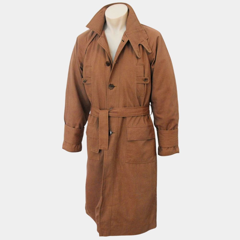 Blade Runner Rick Deckard Long Brown Coat - Front View
