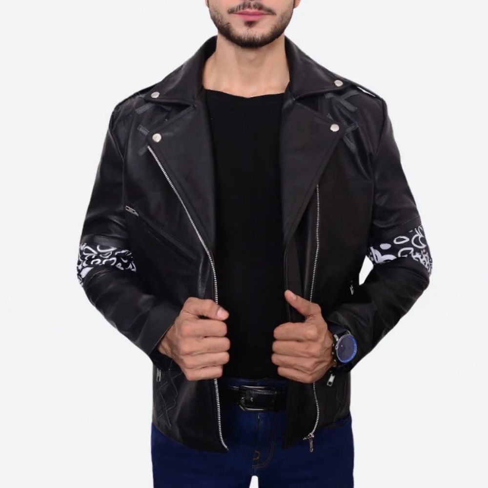 Instant Crush Daft Punk ft. Julian Casablancas Leather Jacket - Front View