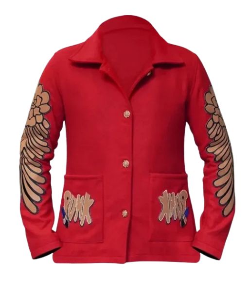 Michelle Yeoh Red Wool Jacket 