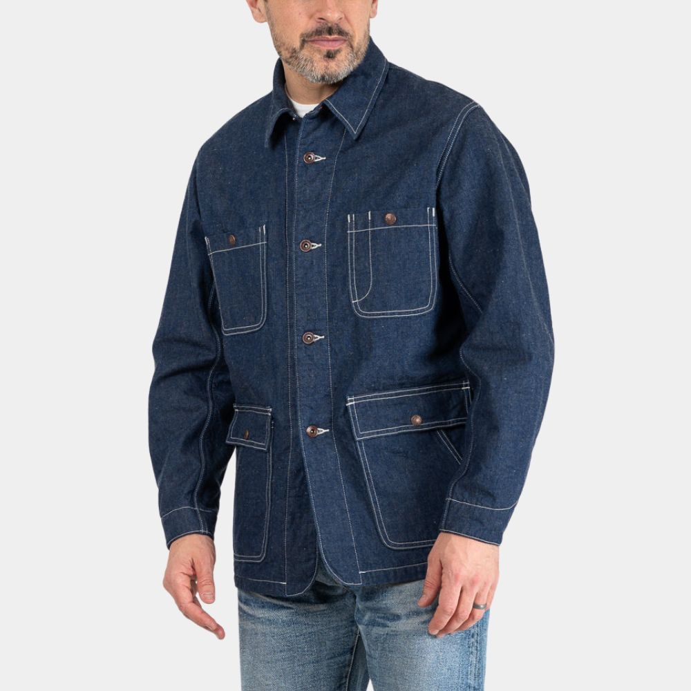 The Thursday Murder Club Pierce Brosnan Blue Denim Work Jacket